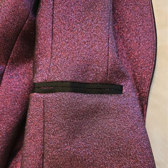 Karen Millen Women's Tailored Sparkle Contras Blazer Pink Purple Size 8 NEW - Picture 11 of 13